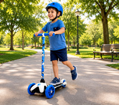 Jurassic 3 Wheel Kids Scooter Tilt to Turn Kick Scooter Wheels Boys Girls Dino