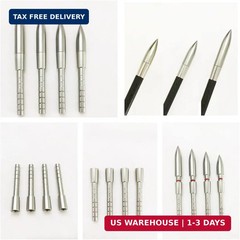 ZOEKO Stainless-Steel Arrow Inserts Suitable for ID .204″ .244″ Carbon Arrows, S