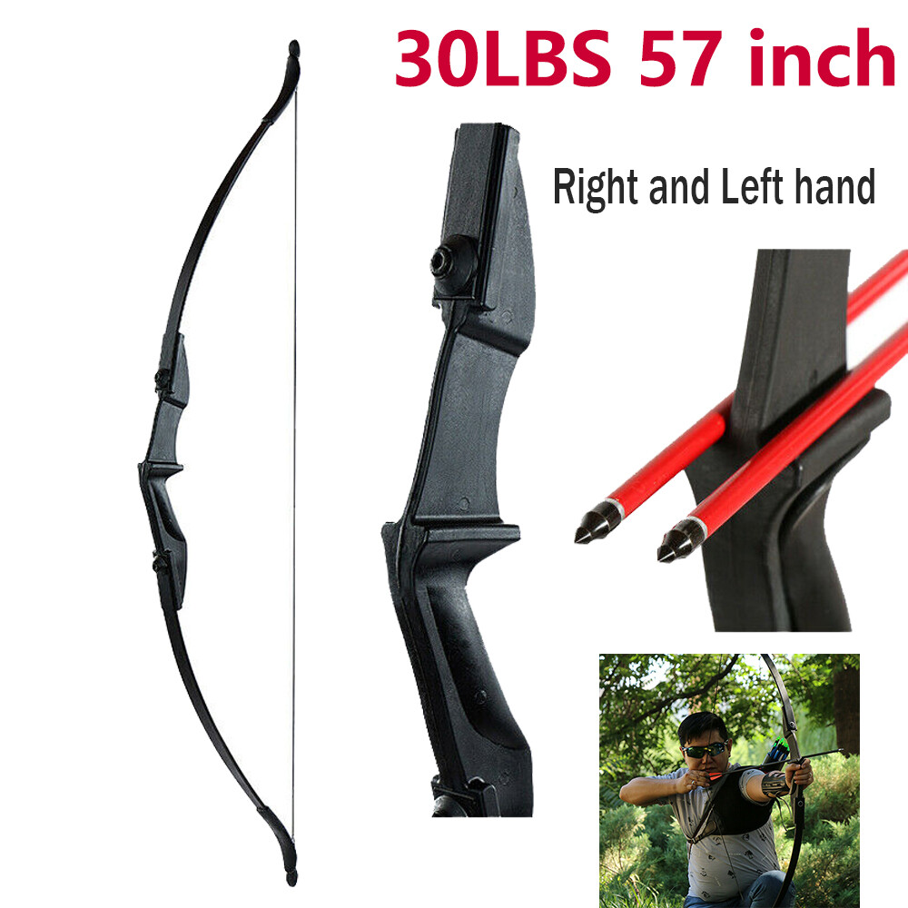 57 inch 30/40lbs Takedown Recurve Bow RH/LH with 12 Pcs 30inch Fiberglass Arrows