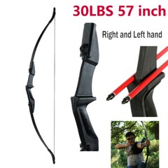 57 inch 30/40lbs Takedown Recurve Bow RH/LH with 12 Pcs 30inch Fiberglass Arrows