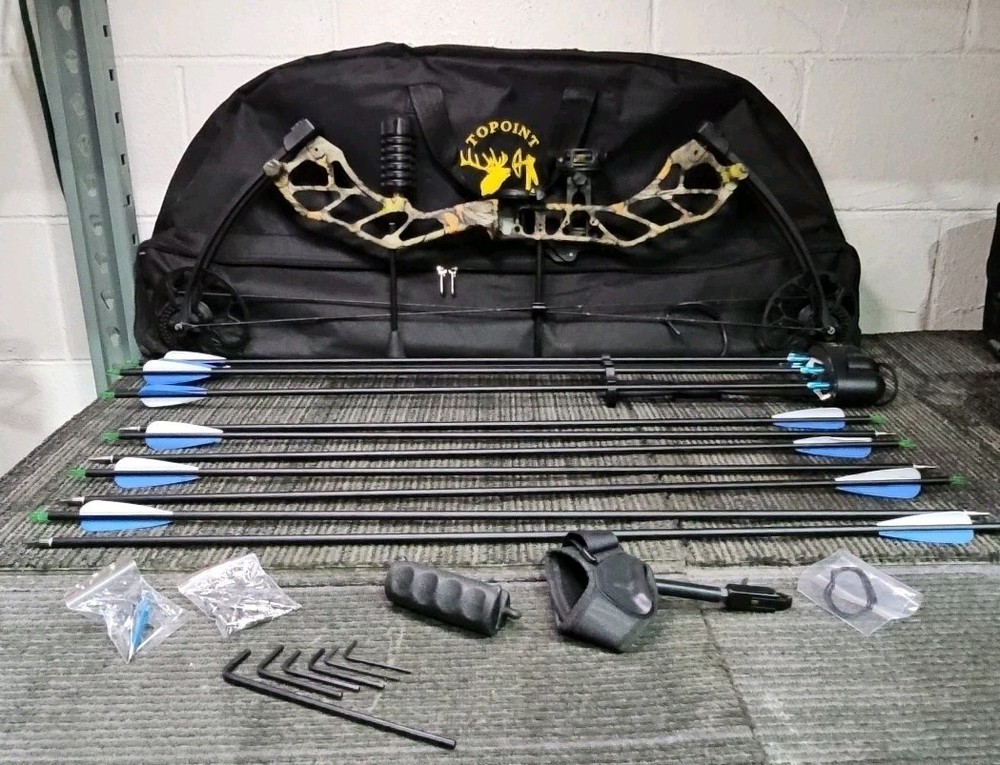 Topoint Archery Starting 31 Compound Bow With Arrows and Case