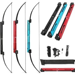 55LBS Archery Foldable Bow Straight Bow Outdoor Portable Survival Hunting Bow