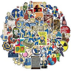 Mix 10/50 PCs Fallout Vault Boy Retro Game Luggage Notebook Laptop Car Sticker