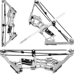 6″ Mini Compound Bow and Arrow Set Pocket Bow Metal Target Shooting Hunting Game