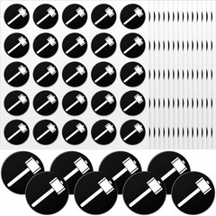 Noveread White on Black 200 Pcs Football Helmet Decals Small,