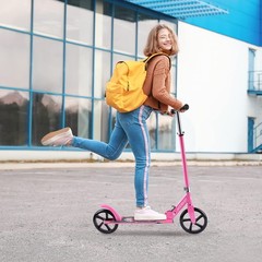 Kick Scooter for Ages 6+, Kids, Teens Adults. Max Load 240 LBS. 8IN Big Whee…