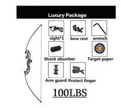 30-40lbs Metal Straight Powerful Archery Recurve Bow Outdoor Hunting Shooting