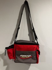 Innova Standard Bag Disc Golf Bag Red Holds 10-12 Discs Water Resistant Pockets