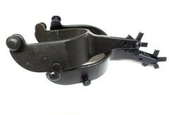 Bull Riding Spurs 5 Degree Offset Black Steel New Eddy’s Tack