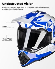 Ilm Youth Dirt Bike Helmets Kids Atv Motocross Bmx Off Road Motorbike Visor
