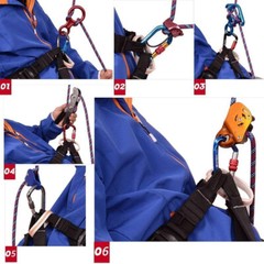 30KN Rock Climbing Carabiner Locking Clip Heavy Duty Tree Arborist Rappel Large