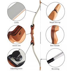 10-20lbs 48″Archery Takedown Recurve Bow RH&Arrows Youth Shooting Hunting Target