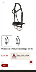 Ovation Dortmund Anatomical Horse Bridle with reins