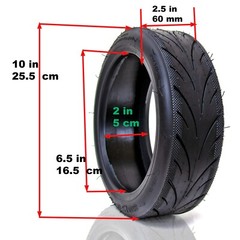 Ninebot G Max 30 60/70-6.5 Tubeless tire + Glue fit 10×2.5-6.5 Scooter Electric