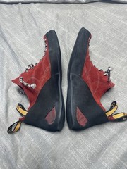 5.10 Five Ten Stealth C4 Red Suede Lace Up Climbing Shoes Men’s Size 12