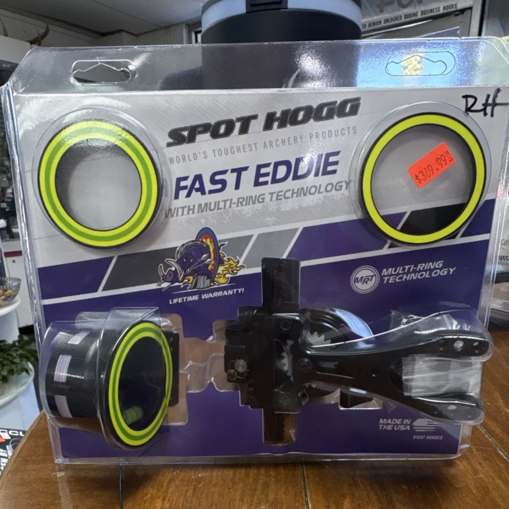 Spot Hogg Fast Eddie Sight 5 Pin Right Hand Black Yellow Multi-Ring Technology