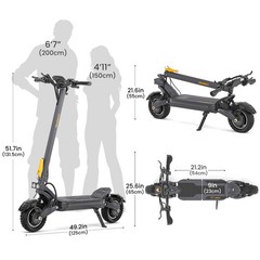 Ausom F1 Max Adult Electric Scooter,2*1400W Motor,62 Miles Max Range,E-Scooters