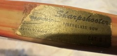 Vintage Sharp Shooter Recurve Archery Bow with String-very Cool! Fiberglass bow