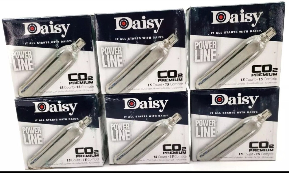 90 COUNT Daisy Outdoor Products 7015 Powerline12 Grams CO2 Cartridges 997015-611