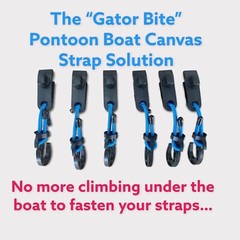 18′-22′ Pontoon Boat Canvas Solution with 9″ Rise Combo Pack with 18 Gator Bites