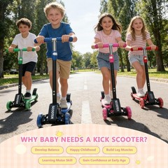 Kids 3 Wheel Scooter for Ages 3-10 Years Girls/Boys,Toddler Scooter