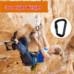 30KN Rock Climbing Carabiner Locking Clip Heavy Duty Tree Arborist Rappel Large