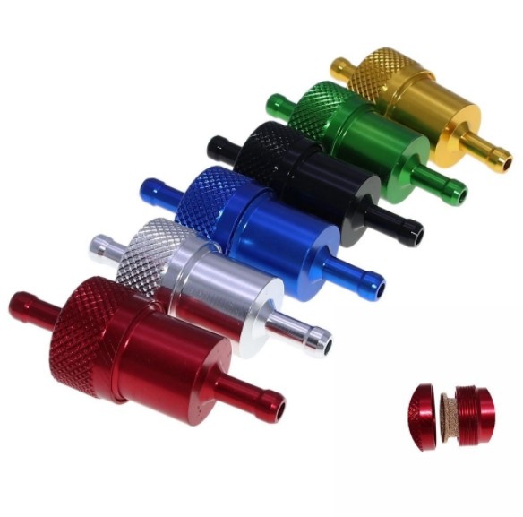 CNC aluminum alloy motorcycle modified gasoline filter copper filter cartridge