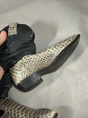 Dingo black snakeskin cowboy boots -size 12D Kids B4