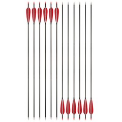 35″ Archery Pure Carbon Arrows SP500 600 5″ Turkey Feather Recurve Bow Hunting