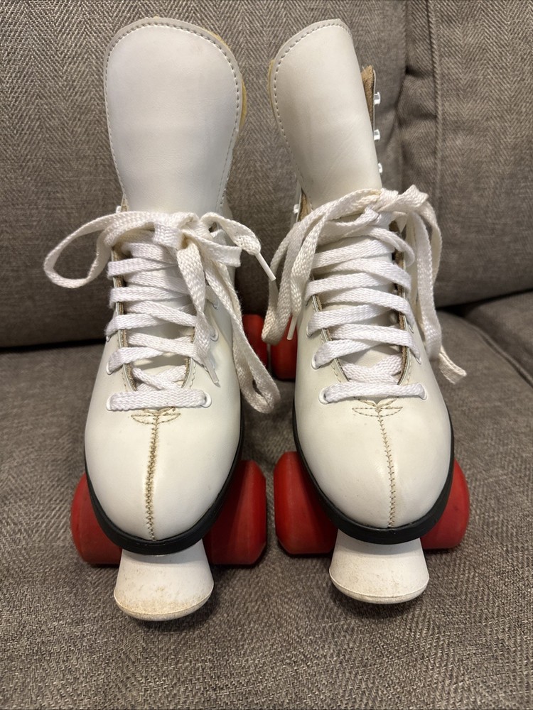 Vintage Roller Skates White Sure Grip Super X7 Size 10 Not Riedell? Pacer?