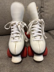 Vintage Roller Skates White Sure Grip Super X7 Size 10 Not Riedell? Pacer?