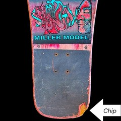 Vintage 1989 Schmitt Sticks Chris Miller “Faces” Skateboard Deck Used
