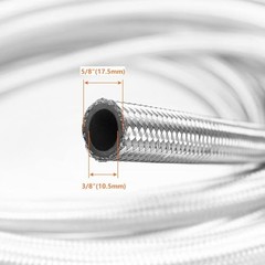 3 FT 6AN 3/8″ ID Fuel Line Stainless Steel Braided Hose Kit, With 3/8″ ID, 3FT
