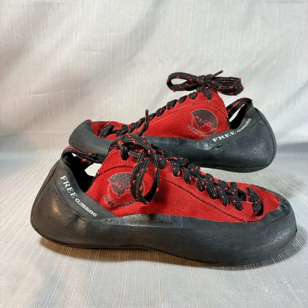 Free Climbing Spain Shoes Women 10.5 Men 8.5 EU 41 Red Suede Lace Up