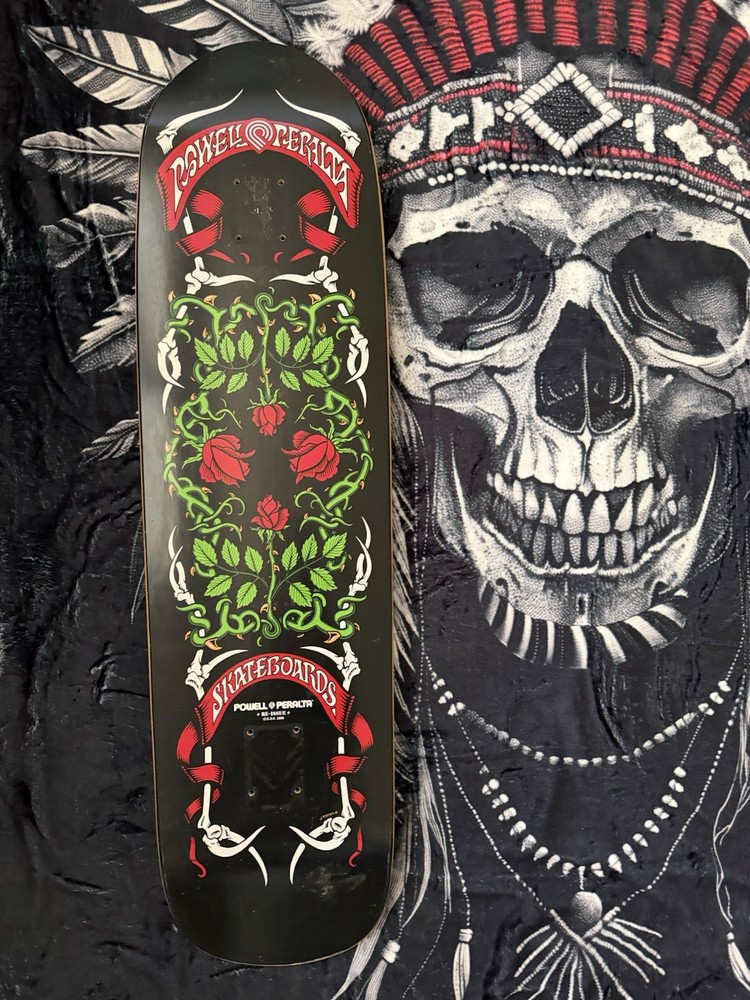 2006 Powell Peralta Older Skateboard Deck Bones And Roses Rare Fast Shipping
