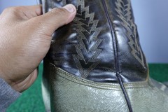 Texas Western Cowboy Boots Rattle Snake Print Mens Size 8.5 D
