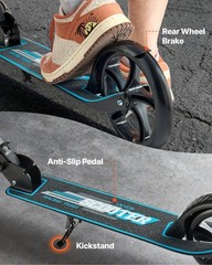 VEVOR Kick Scooter for Kids, Teens & Adults, 2-Wheel Adjustable Height Foldin…