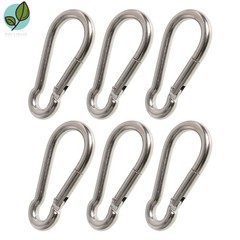 6 Pack Easy To Install 304 Stainless Steel Clips Spring Snap Hook Carabiner