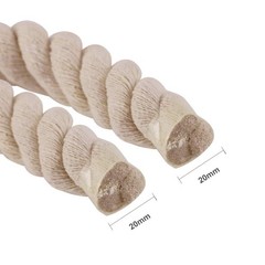 Faxco 10ft Natural Twisted Cotton Rope Strong Triple-Strand Rope for Sports, …