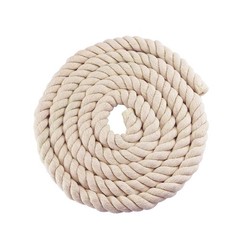 Faxco 10ft Natural Twisted Cotton Rope Strong Triple-Strand Rope for Sports, …