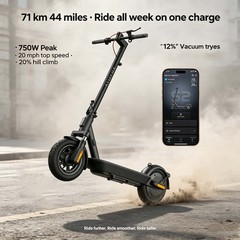 10in Tire Electric Scooter Adults E-Scooter 44 mile Long Range City Commuter