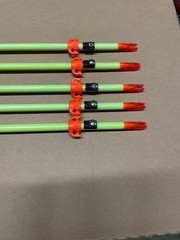5-Chartreuse Shure Shot Bowfishing Arrow Chaos Point Arrows W/AMS Safety Slide