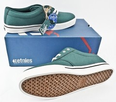 etnies Jameson 2 ECO TFTF Skateboard BMX Skate Shoes US 12 Green Cork Insole NOS