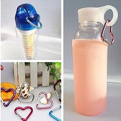 Heart Shaped Carabiner Hook, Aluminum Alloy Snap Clip Key Holder, Keychain Tool