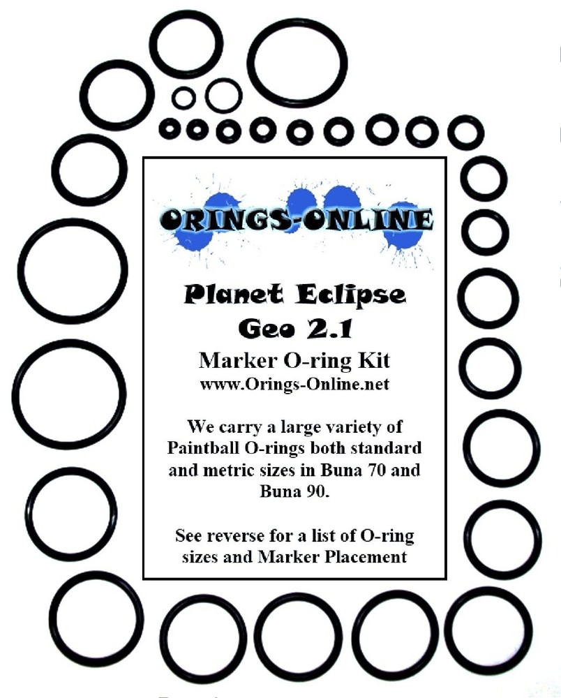 Planet Eclipse Geo 2.1 Paintball Marker O-ring Kit 4 rebuilds – Aftermarket