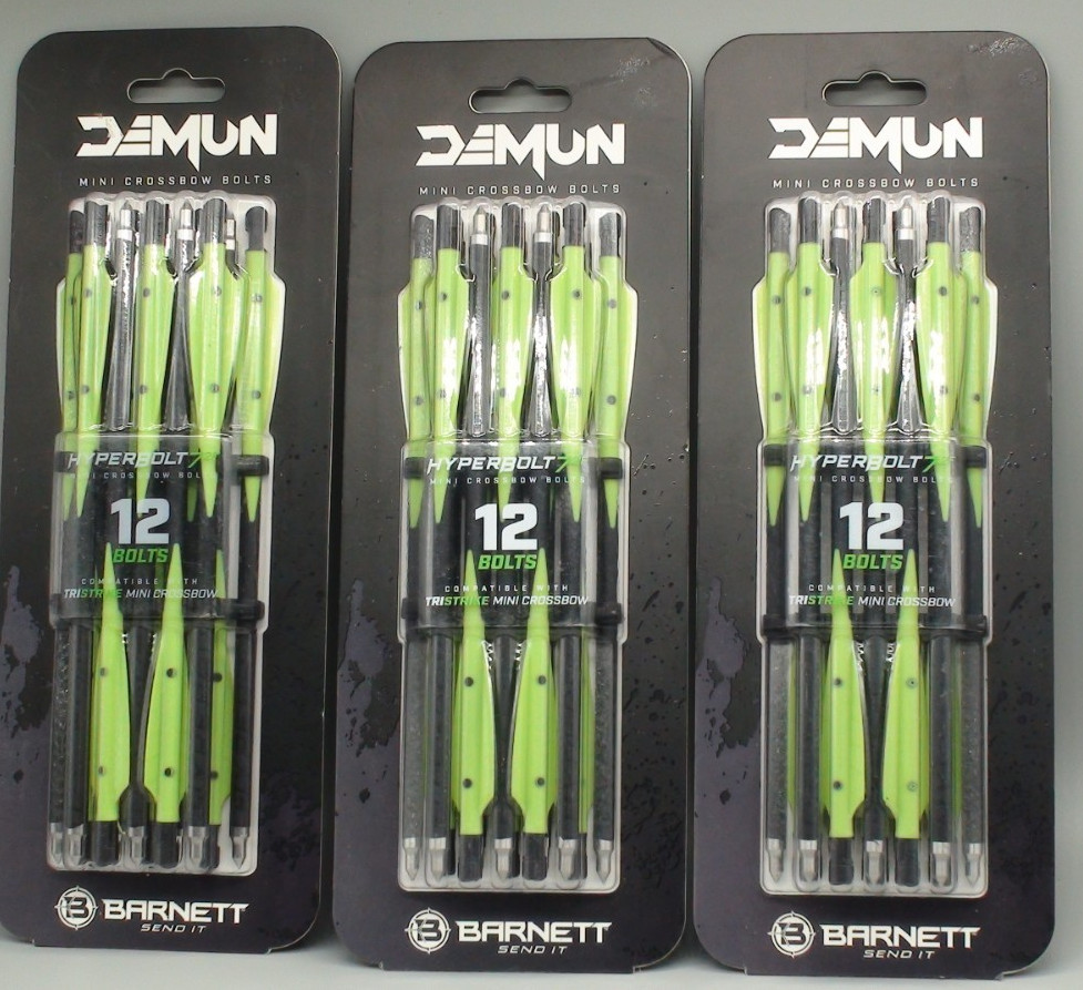 36-Pack Barnett Demun Hyperbolt – 7 inch 2 Fletch for Tri Strike Crossbow