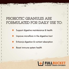 FullBucket Equine Probiotic Granules with Saccharomyces boulardii for Daily D…