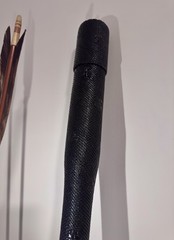 Japanese Samurai Kari-Ebira Quiver, Rare Vintage Yazutsu, & 4 Bamboo Arrows Set