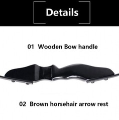 40Lbs Archery Recurve Bow Takedown Longbow Right Hand for Hunting Target Practic