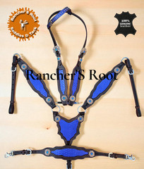 Western Tack Set Horse | Blue Snake Gladiator Tack Set With Witherstrap